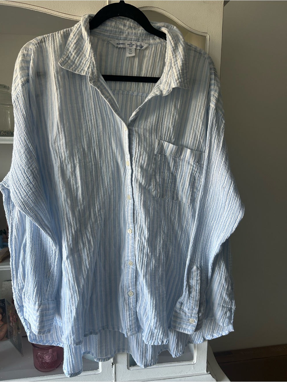 Women’s old navy stripe gauze shirt